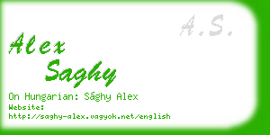 alex saghy business card